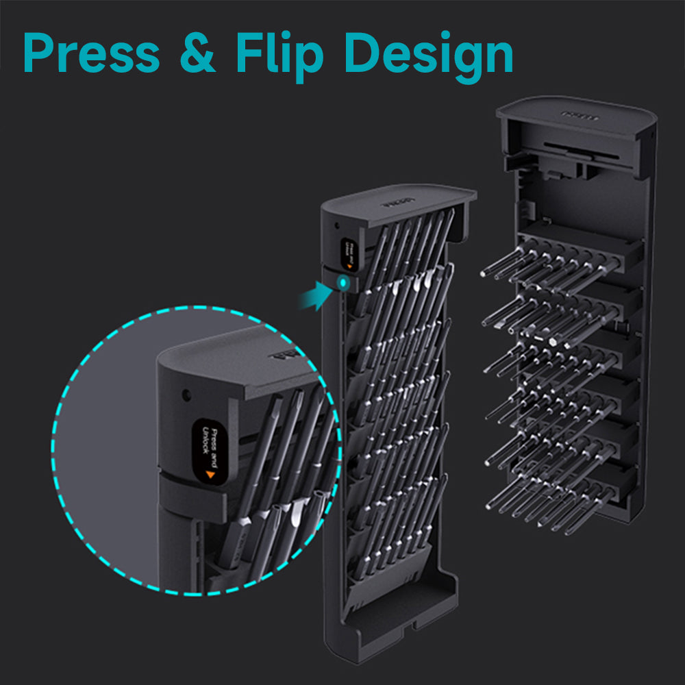 Precision Screwdriver Set 60-in-1, S2 Steel Bits for Phone, Laptop, Watch & DIY Repair
