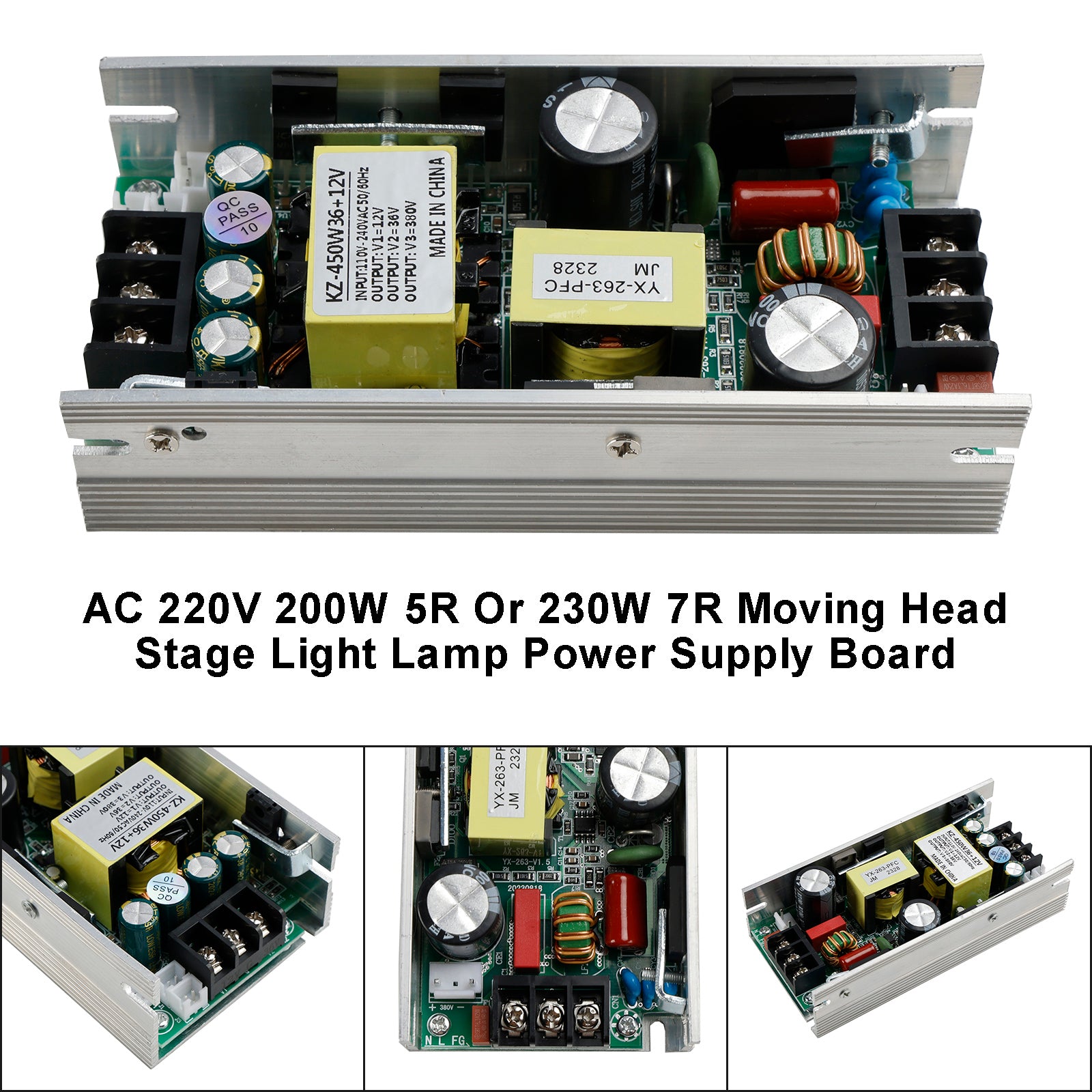 Power Supply Board for 200W 5R & 230W 7R Sharpy Beam Moving Head Lights, 380V/36V/12V Replacement Ballast