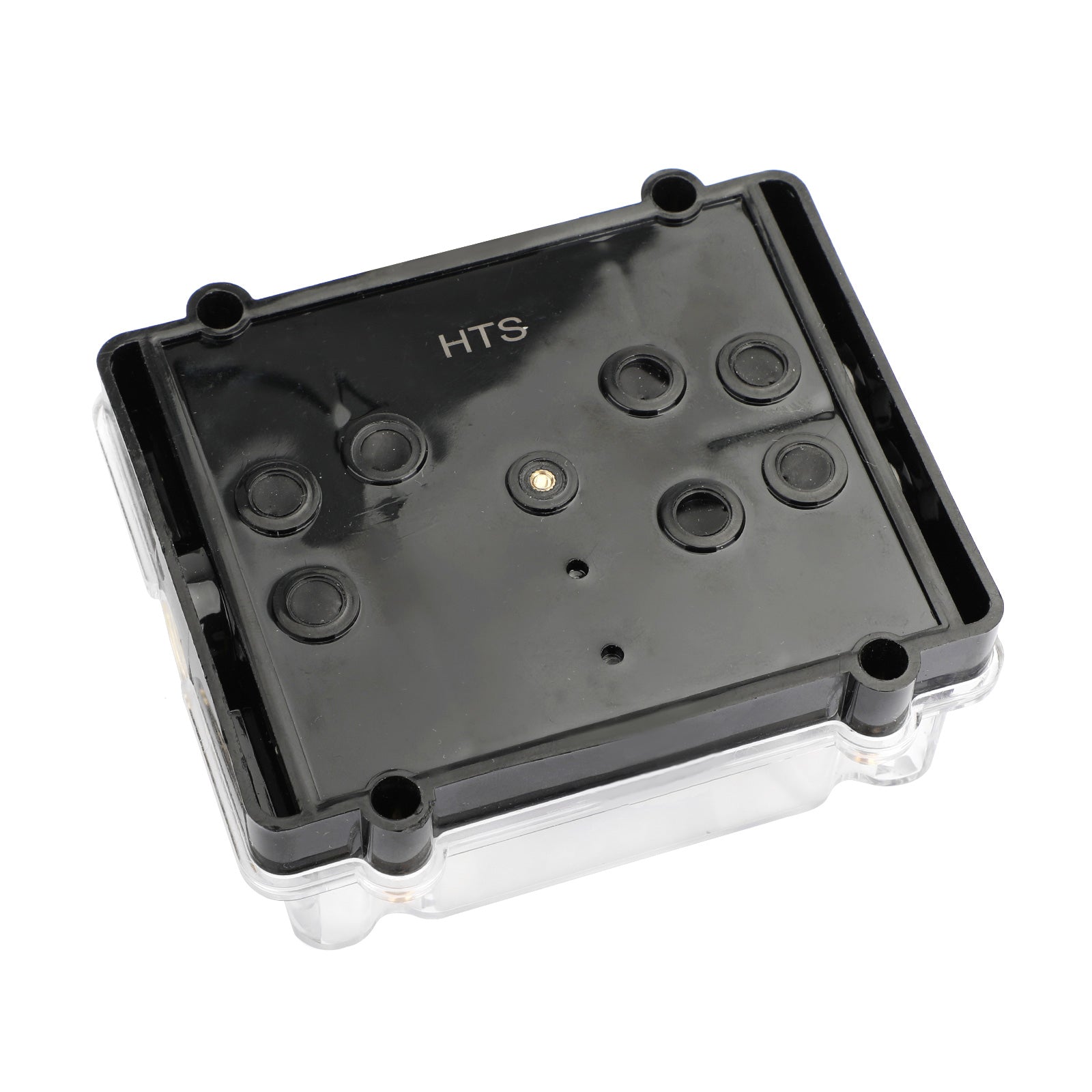 LED Display 1x0 IN 2x4GA OUT Distribution Block Fuse Holder Clear Cover Nickel Plated Splitter Heat resistant plastic housing for Car Audio Marine