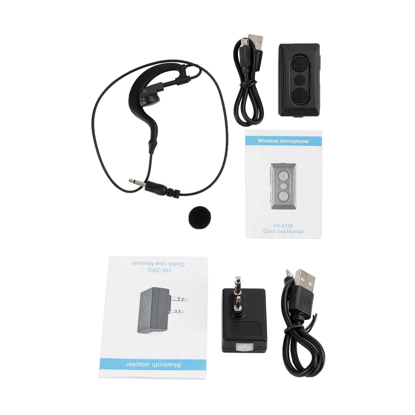 Wireless Bluetooth PTT Controller Earphone K Plug Adapter for Baofeng 5R TYT