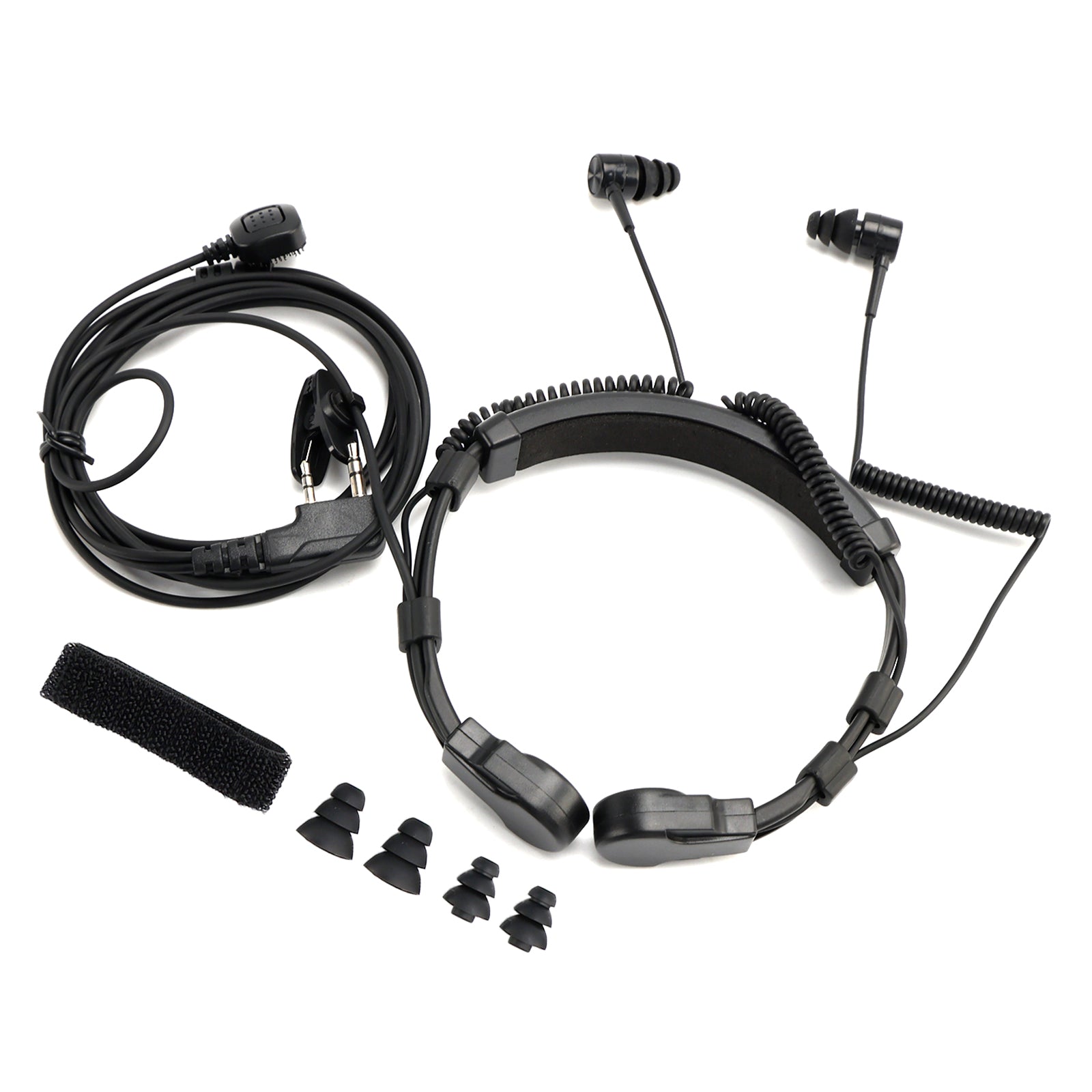 K-Head Binaural Mic Earpiece Headset for TK-208 TK-220 TH-D7 TH-F6Walkie Talkie