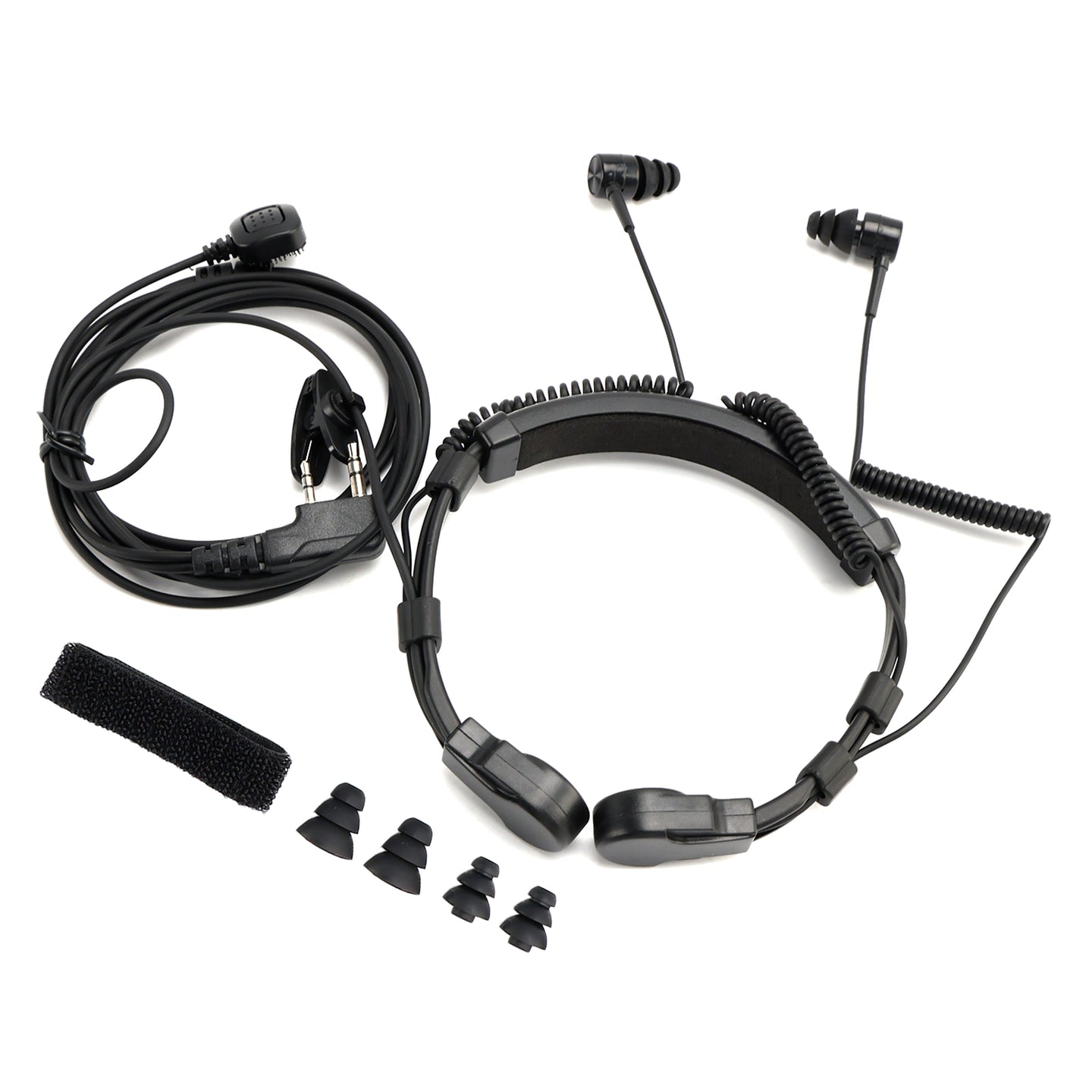 K-Head Binaural Mic Earpiece Headset for TK-208 TK-220 TH-D7 TH-F6Walkie Talkie