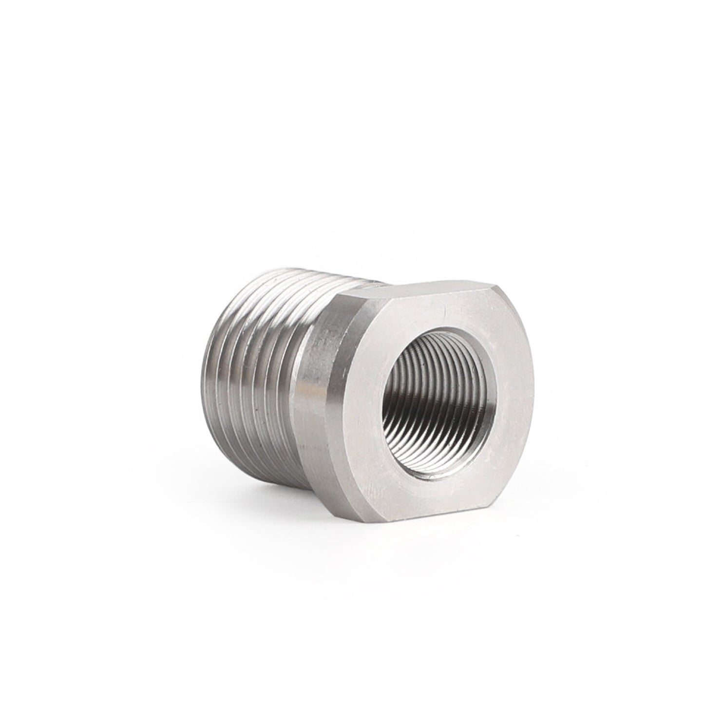 1/2-28 to 3/4-16 Threaded Oil Filter Adapter Stainless Steel