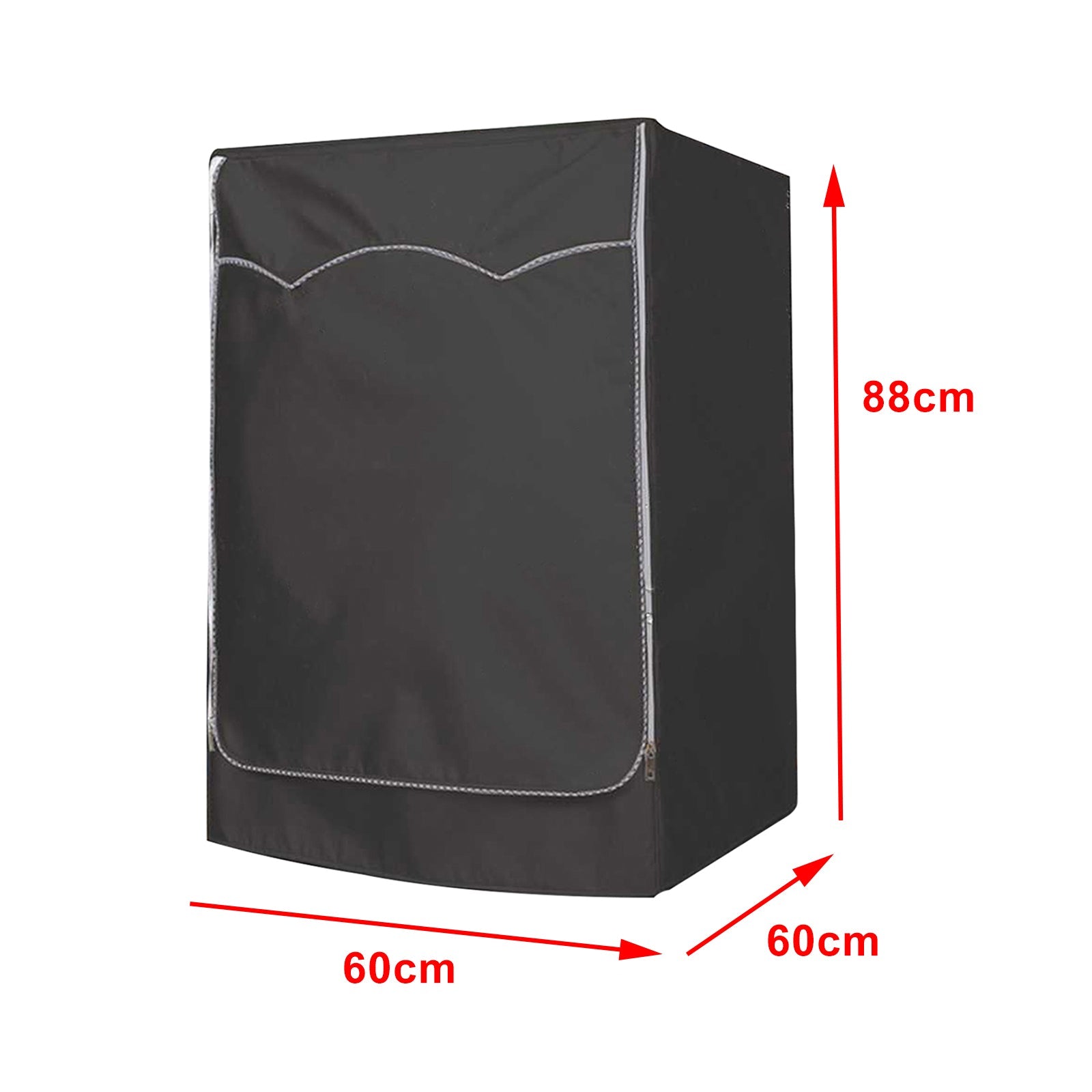 Waterproof Washing Machine Top Dustproof Cover Protect Front Load Washer Dryer, 60x60x88cm