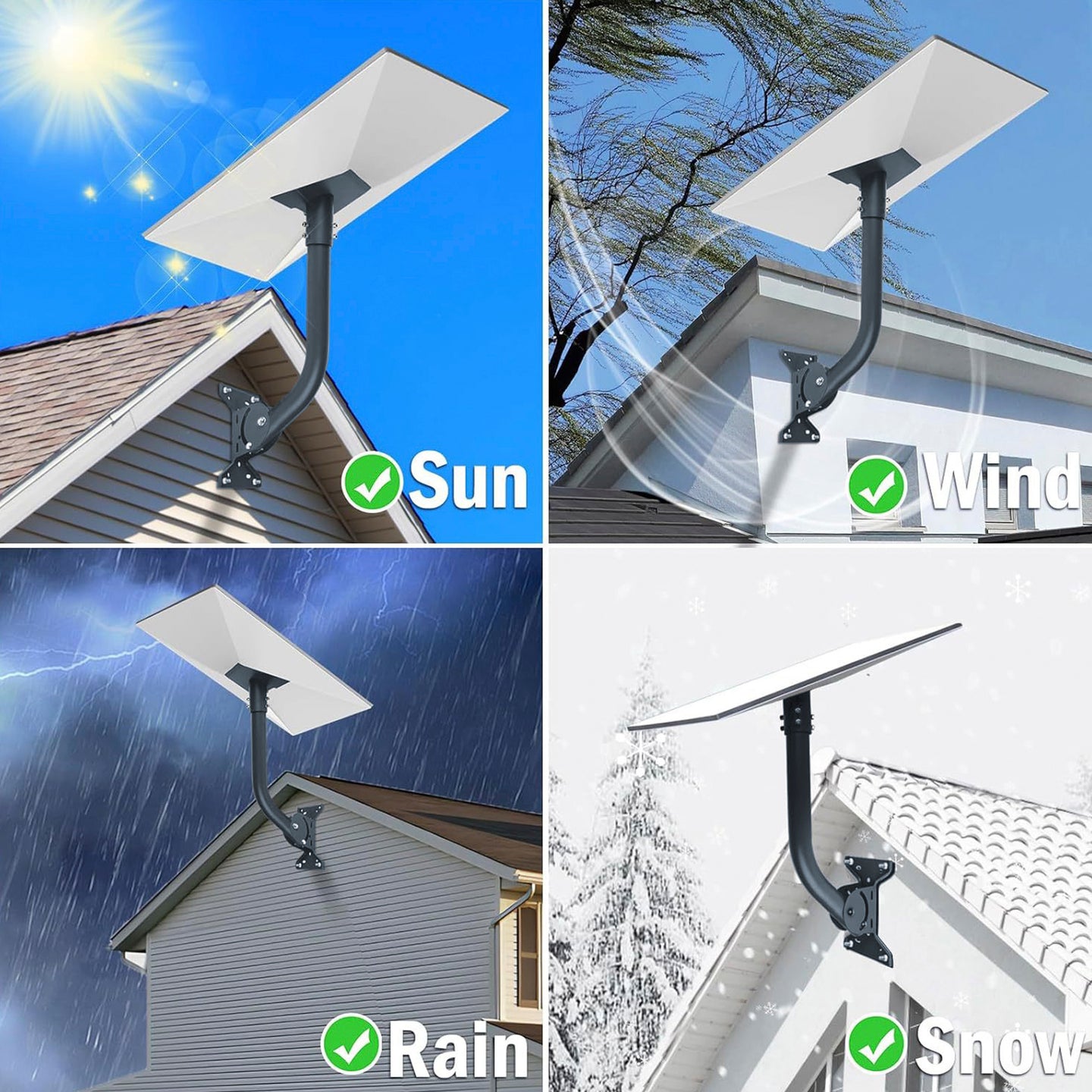 Starlink Gen 3 Mount 360° Adjustable Mounting Kit For Roof Exterior Wall Install