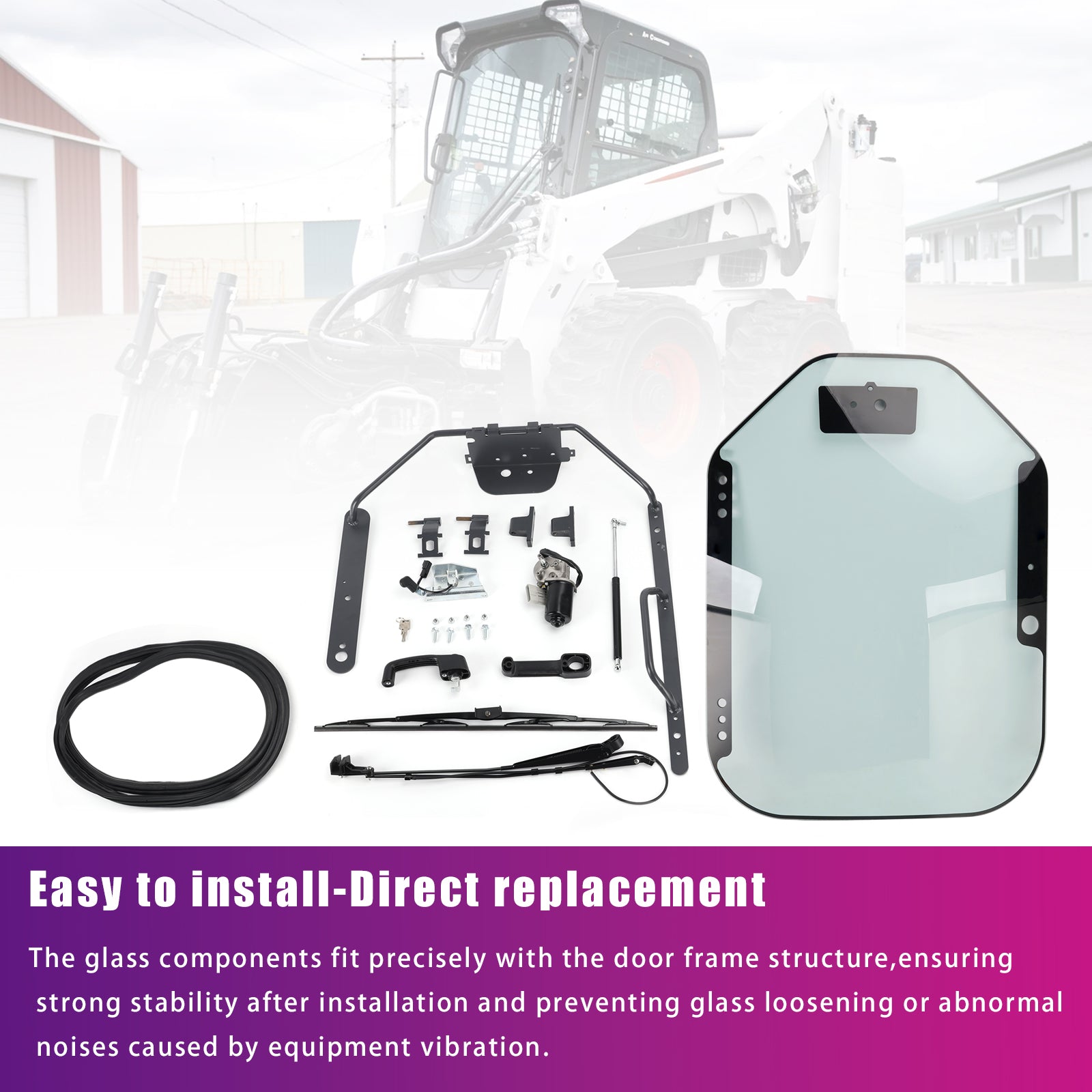 7120402 7120401 Open Box Door Glass kit For Bobcat S450 S510 S550 S630 S530 T650