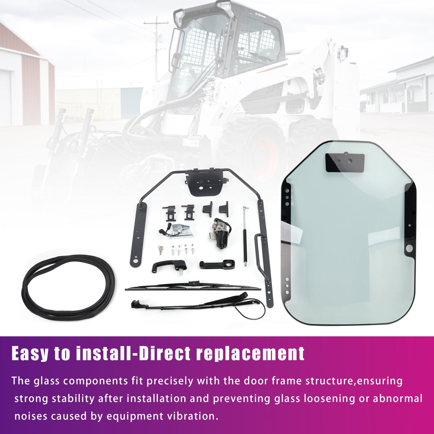 7120402 7120401 Open Box Door Glass kit For Bobcat S450 S510 S550 S630 S530 T650