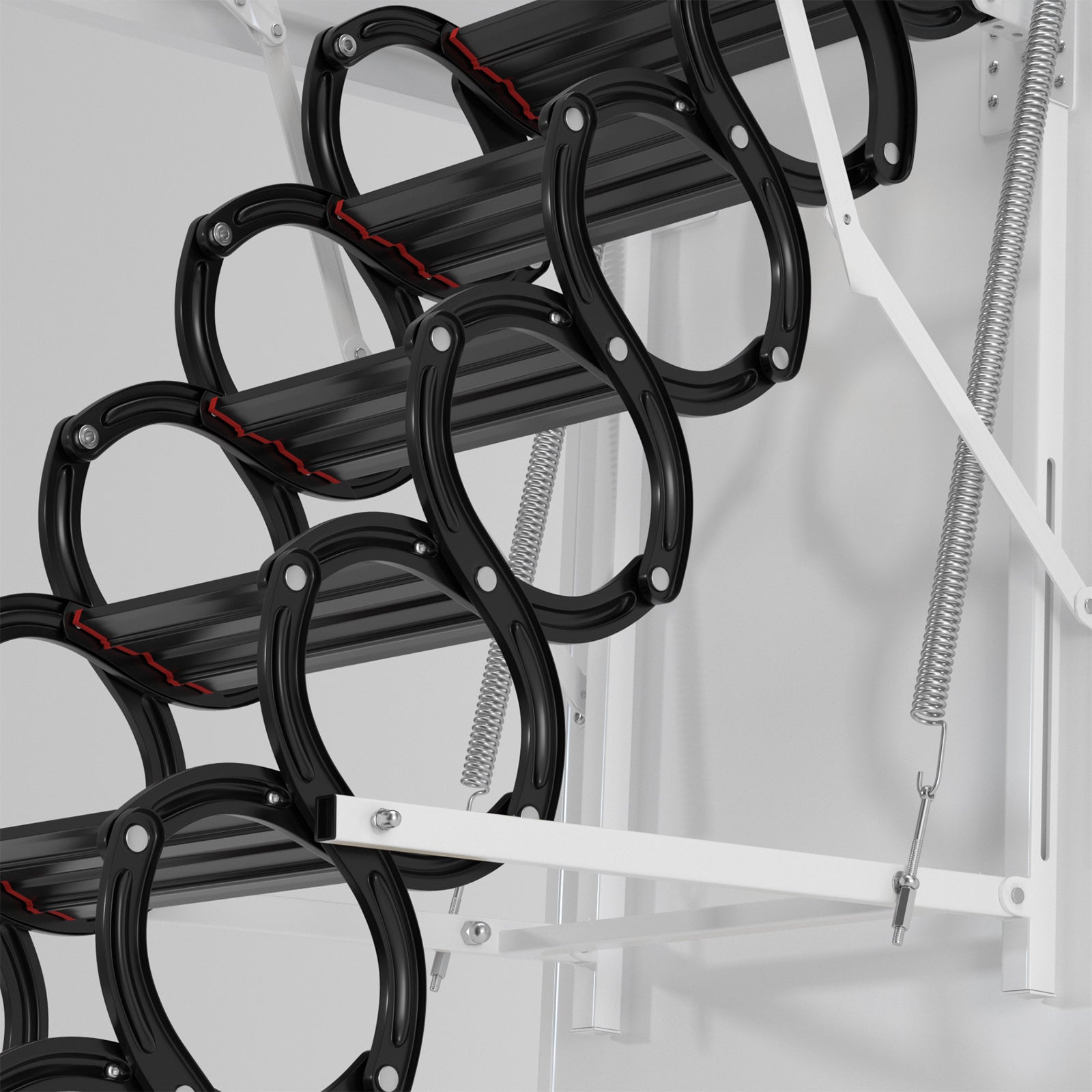 Upgraded 11-Step 3m Loft Attic Ladder – Folding Pulldown Ceiling Ladder 39.4×27.6 inch
