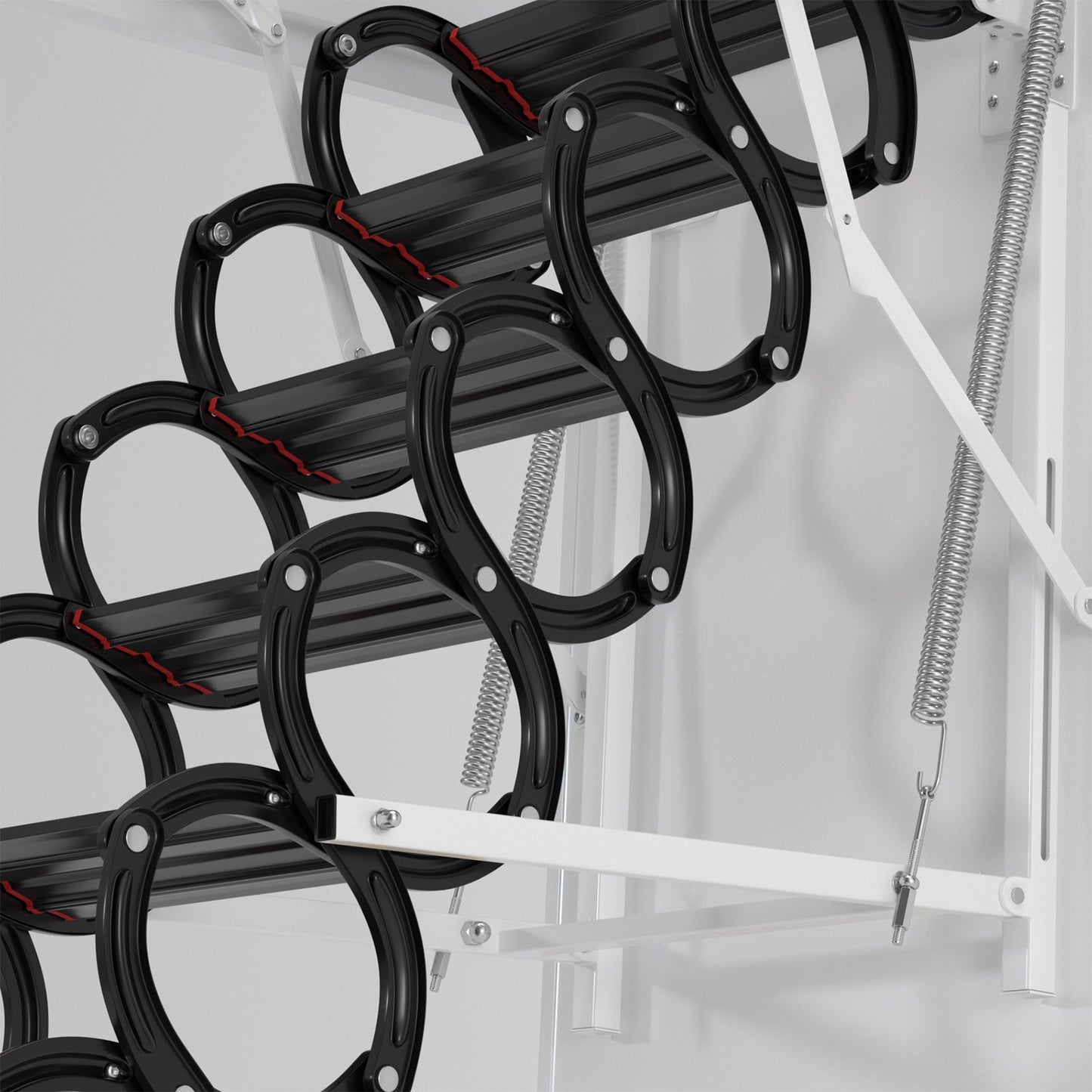 11-Step Folding Attic Ladder for 39.4" x 27.5" Opening, 660 lbs Capacity Pulldown Ceiling Stairs, up to 9.84ft Floor Height (Upgraded)