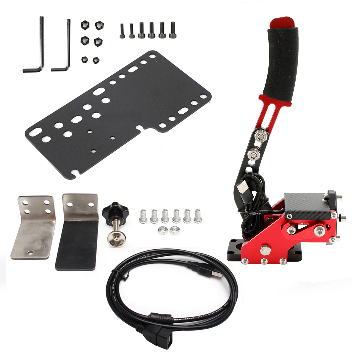Racing Games Handbrake USB3.0 Kits for Steering Wheel Stand G29 G920 PC Red