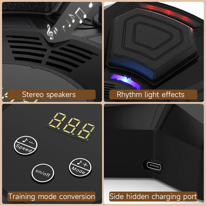 Bluetooth Smart Music Boxing Machine – Wall-Mounted Reflex & Fitness Trainer for Home, Office & Gym