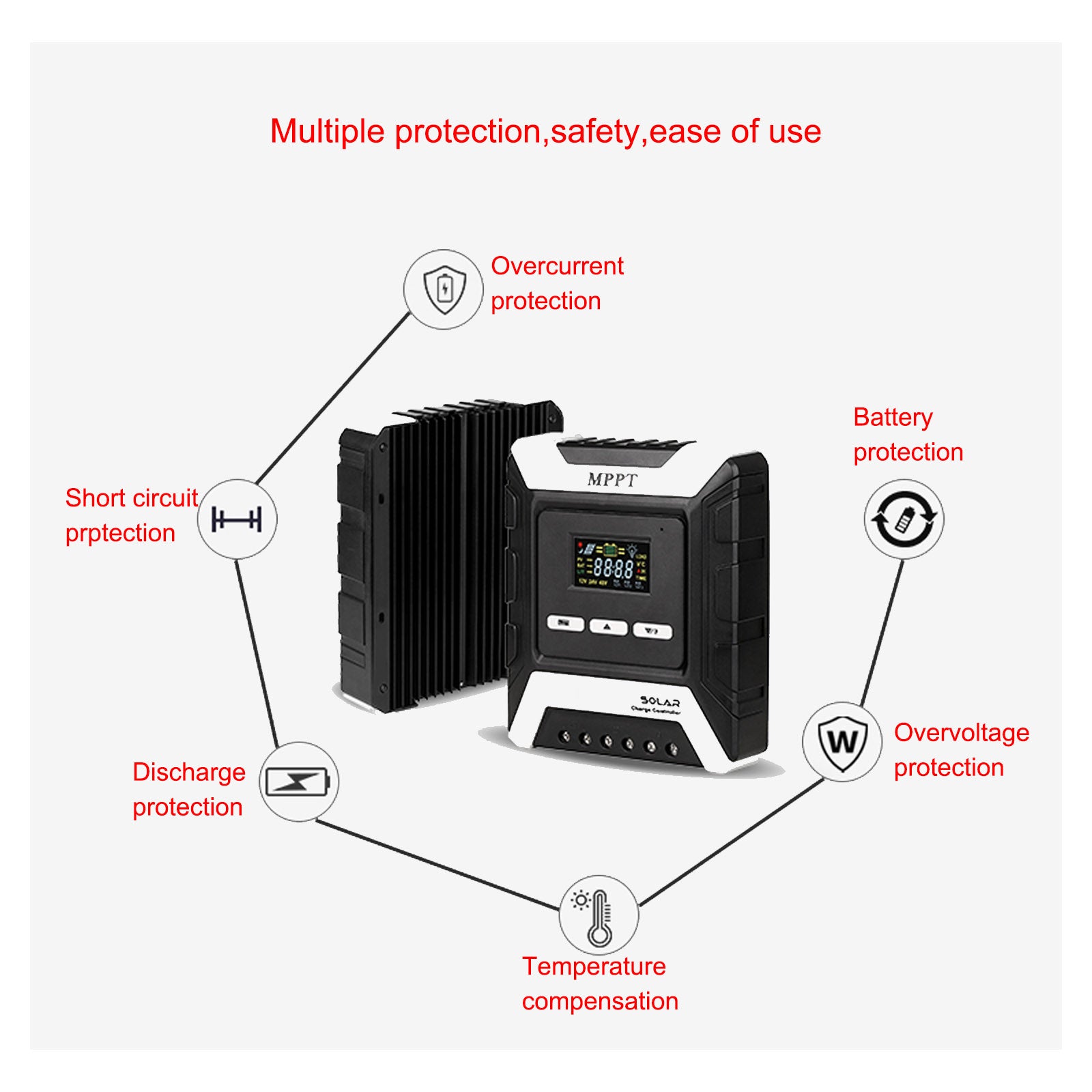 12V-48V 20A MPPT Solar Charge Controller Suit Lead-Acid Lifepo4