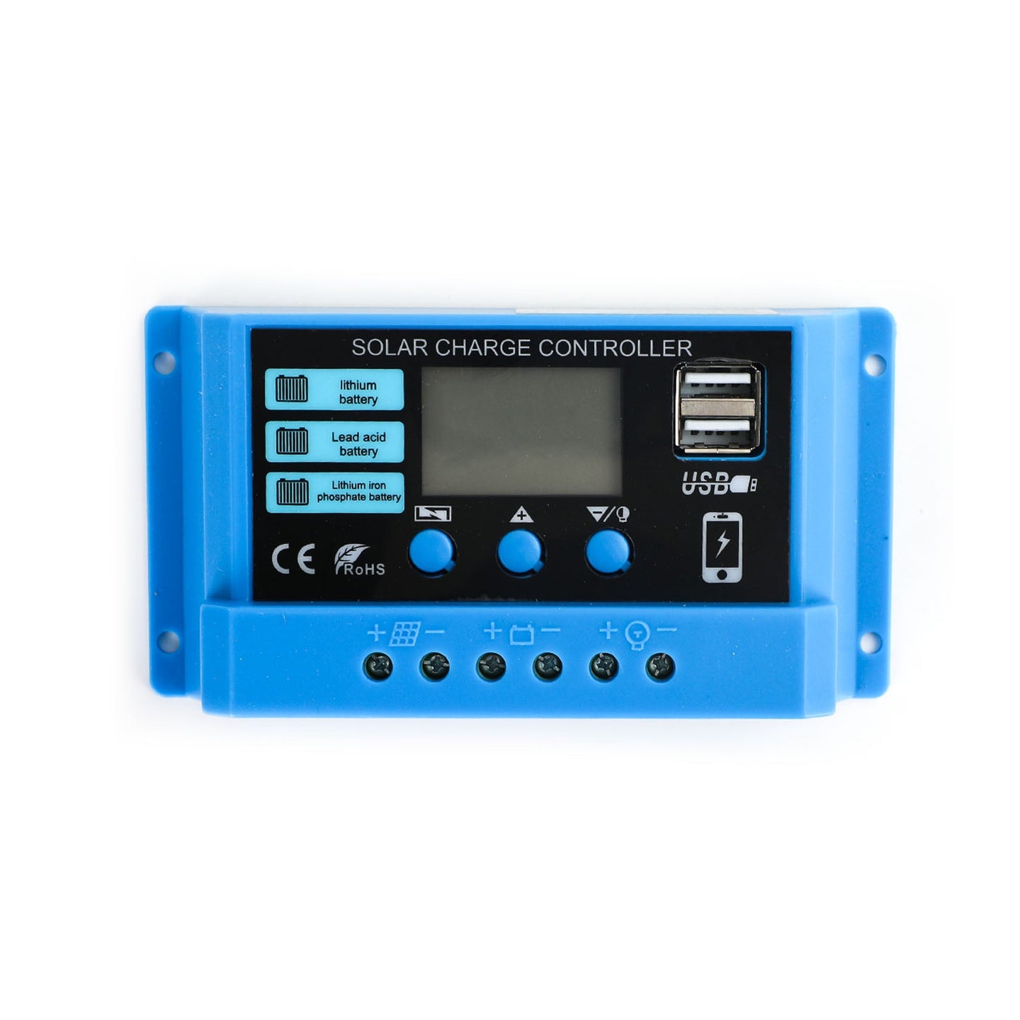 10A 20A 30A PWM Solar Charge Controller Regulator For Lifepo4 Lead Acid