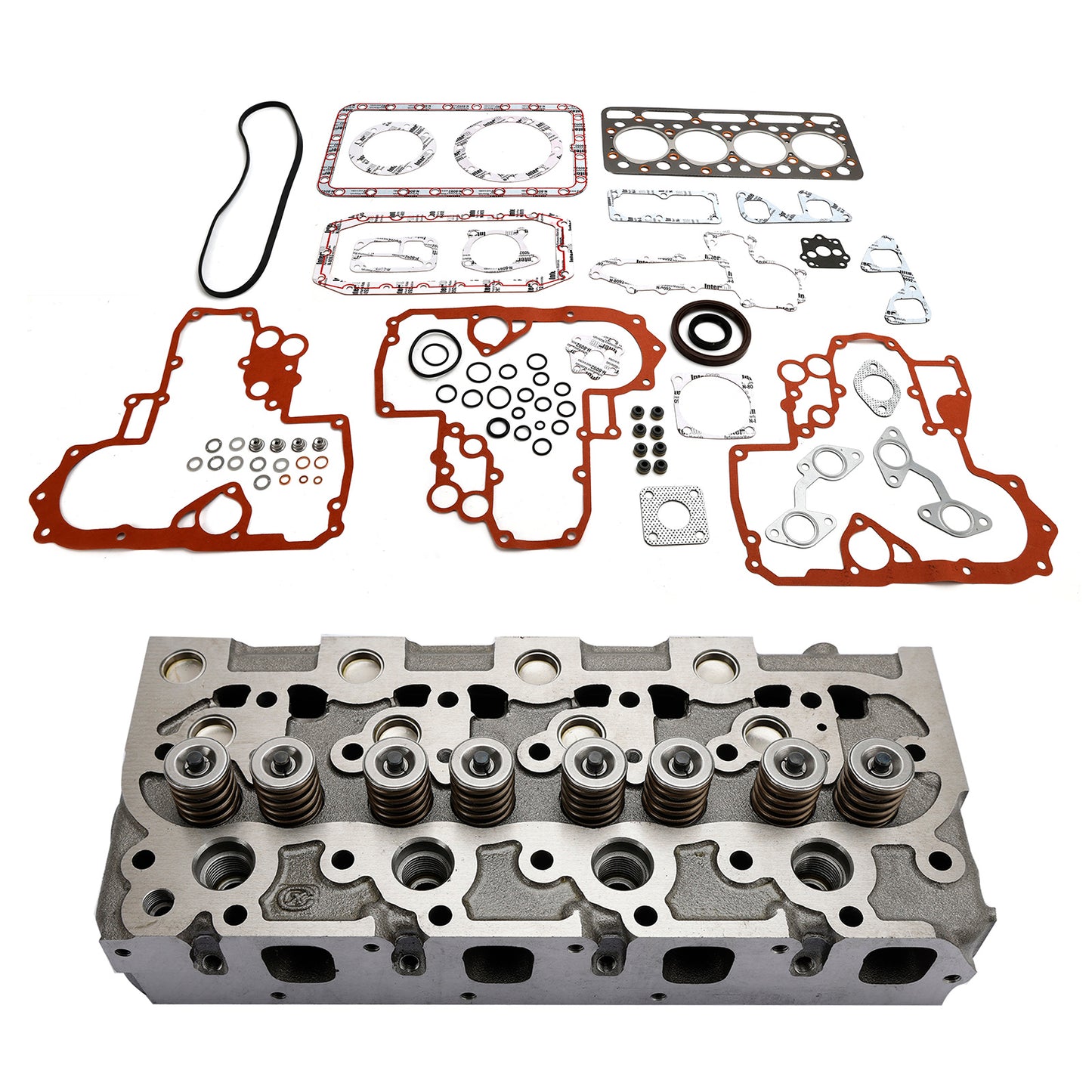 Complete Cylinder Head with Gasket Kit for Kubota V1702 V1702B Engine Bobcat 733 743 Loader