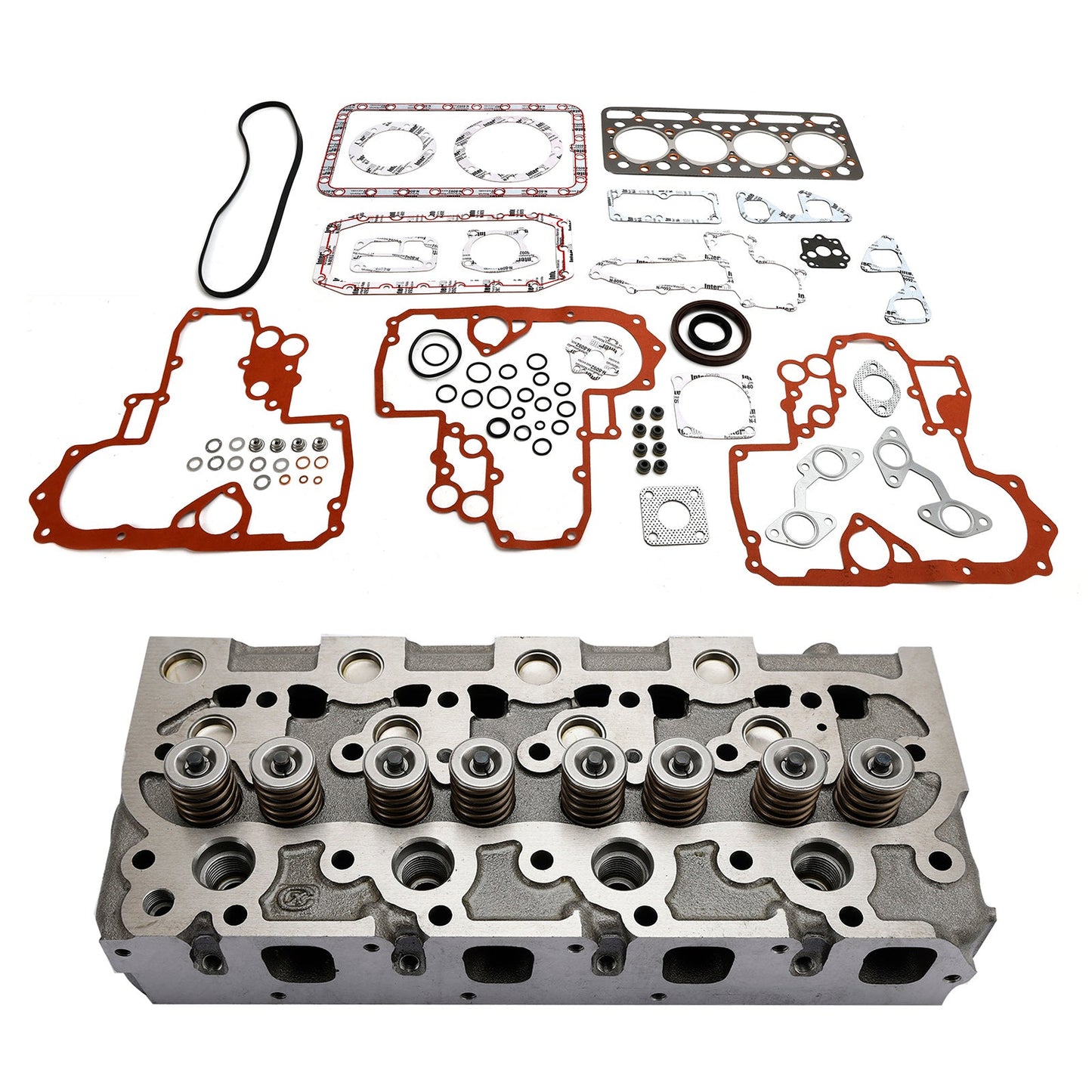 Complete Cylinder Head with Gasket Kit for Kubota V1702 V1702B Engine Bobcat 733 743 Loader