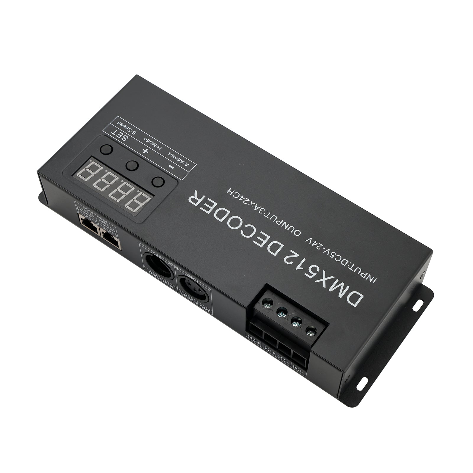 24 Channel DMX 512 Decoder RGBW PWM Dimmer Driver LED Strip Light Controller US