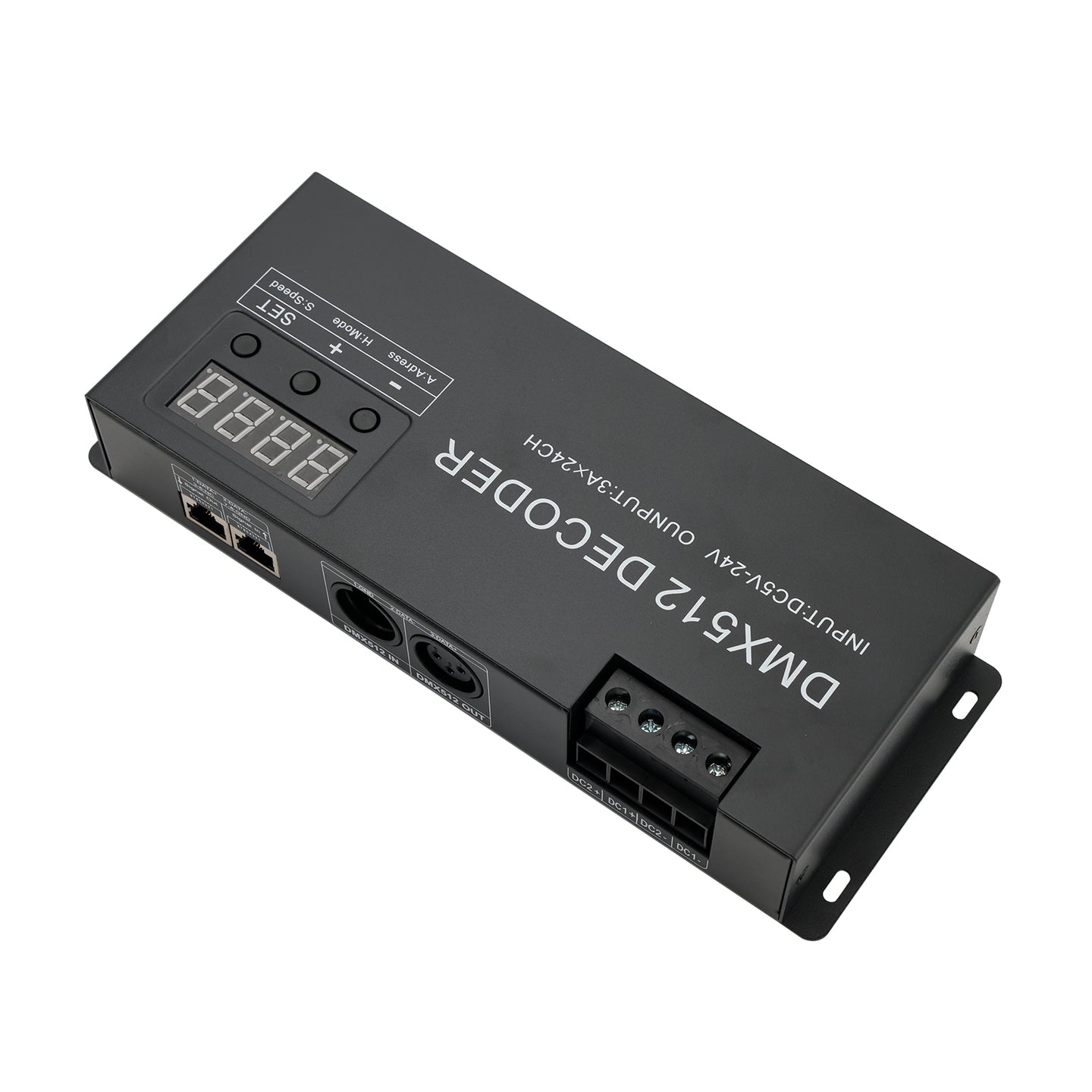 24 Channel DMX 512 Decoder RGBW PWM Dimmer Driver LED Strip Light Controller US