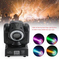 100W LED Moving Head Spot Light with Gobo & Color Wheels (7+7), DMX 10/12CH for DJ Stage Lighting