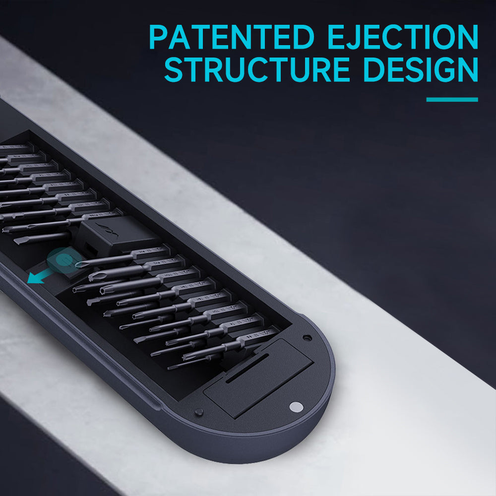 topteng Mini Electric Screwdriver 360?? Shadowless Built-in LED Lights 30 Magnetic Drill Bits