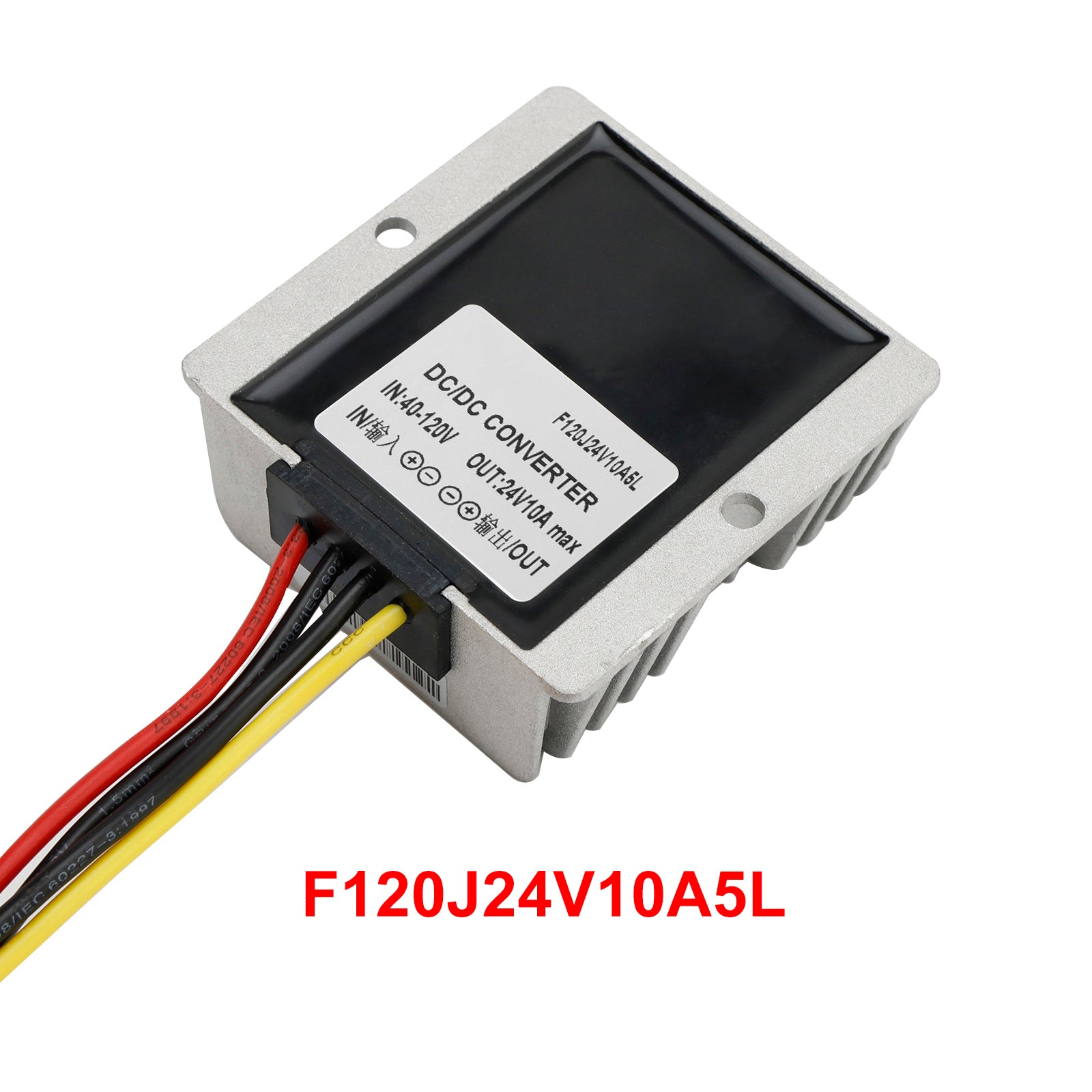 10A Waterproof DC/DC Converter Power Supply Regulator 40-120V Step Down To 24V