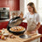 Electric Pizza Maker–12 Inch Electric Pizza Oven Indoor Countertop Maker with Ceramic Stone Heats up to 800˚F
