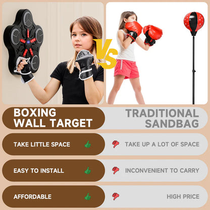 Bluetooth Smart Music Boxing Machine – Wall-Mounted Reflex & Fitness Trainer for Home, Office & Gym