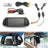 7" LCD Monitor Wireless Car Rear View Kit + 8 LED Rear View Camera