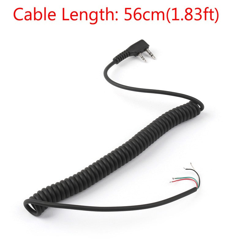 Wire pin 4 Speaker 2 Mic Line Cable for Baofeng UV5R Kenwood TK370