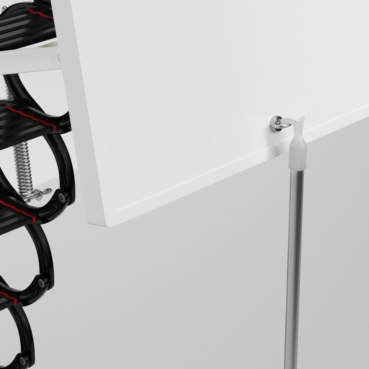 Electric Folding Attic Ladder, 13-Step for up to 11.8ft Ceilings, Fits 35" x 27.5" Opening, 500 lbs Capacity (Black)