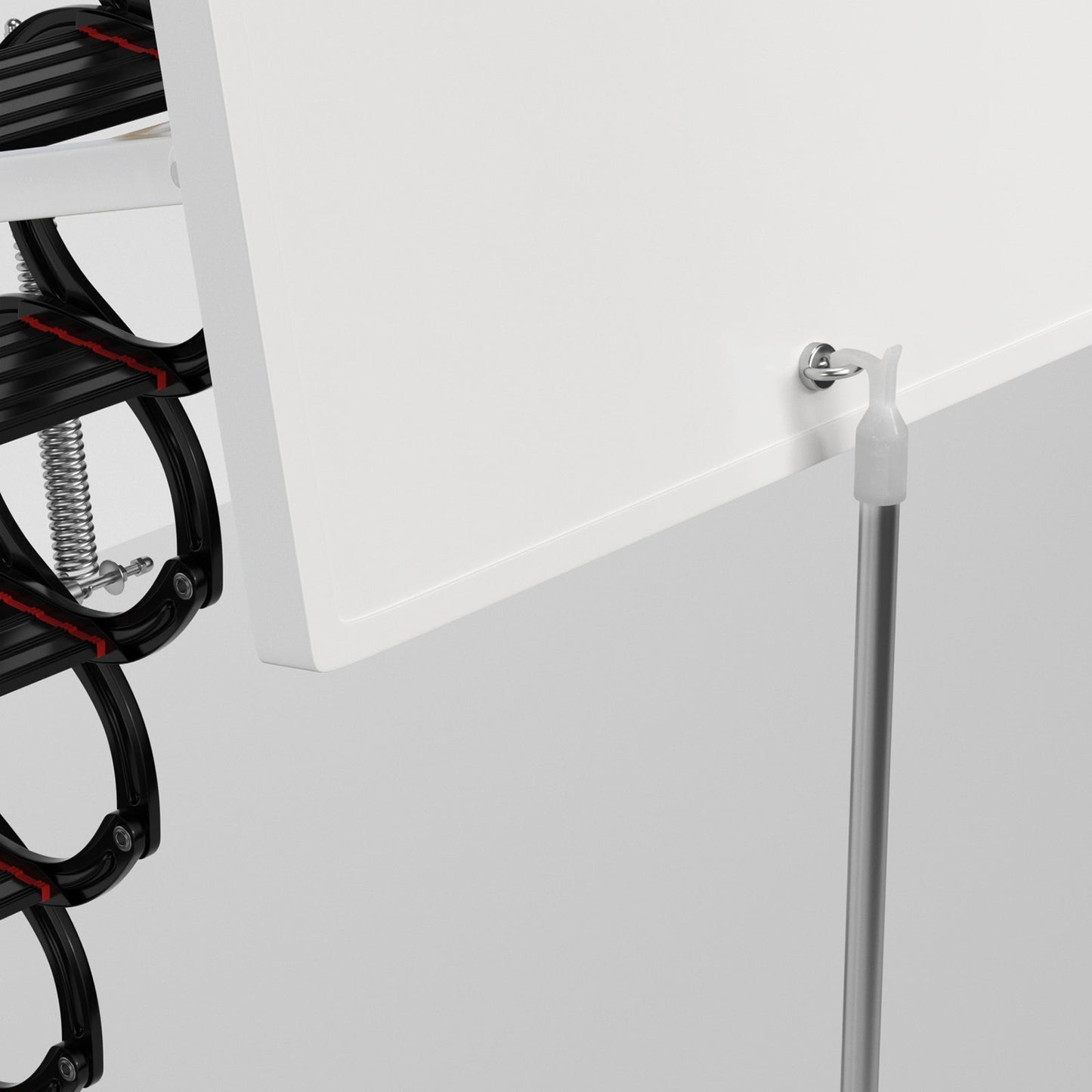 Electric Folding Attic Ladder, 13-Step for up to 11.8ft Ceilings, Fits 35" x 27.5" Opening, 500 lbs Capacity (Black)