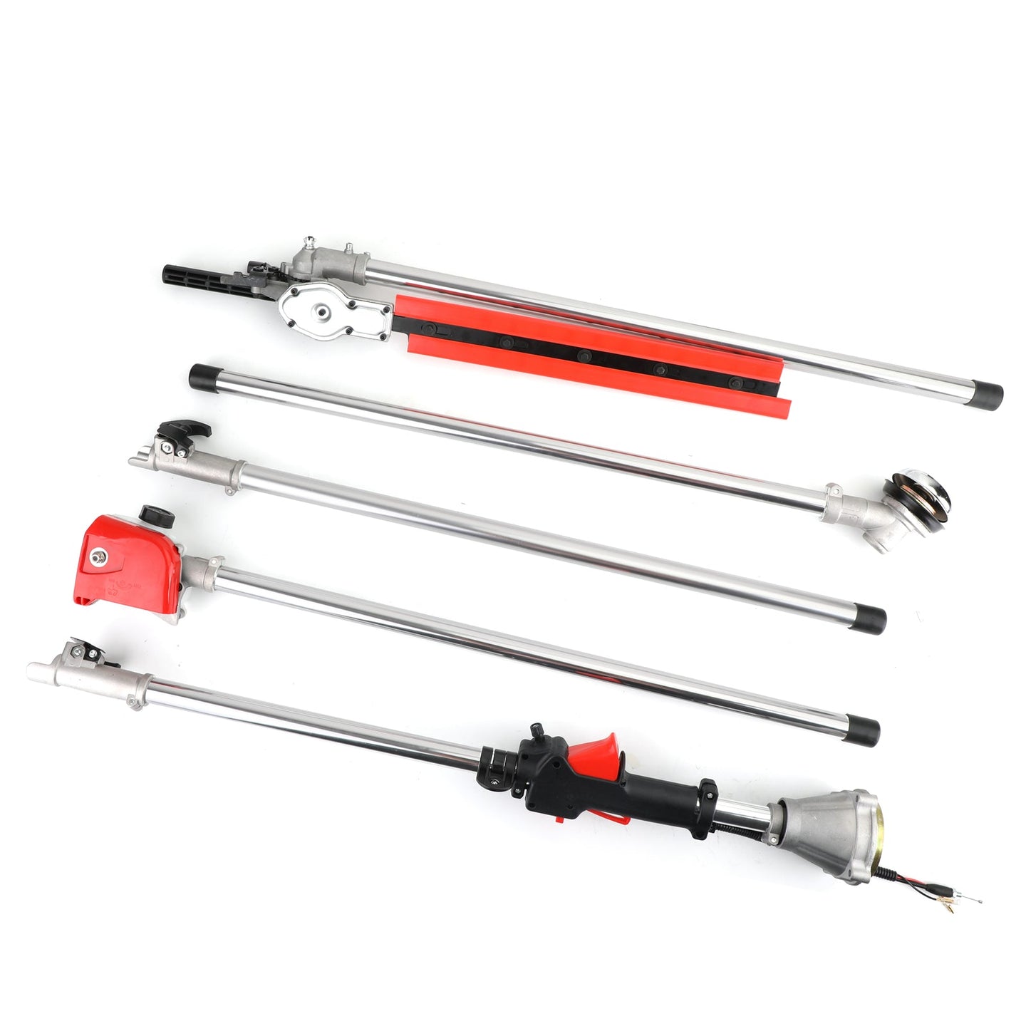 5 in 1 Multi-Functional Trimming Tool, 52CC 2-Cycle Garden Tool with Extension Pole Saw, Hedge, Grass Trimmer and Brush Cutter
