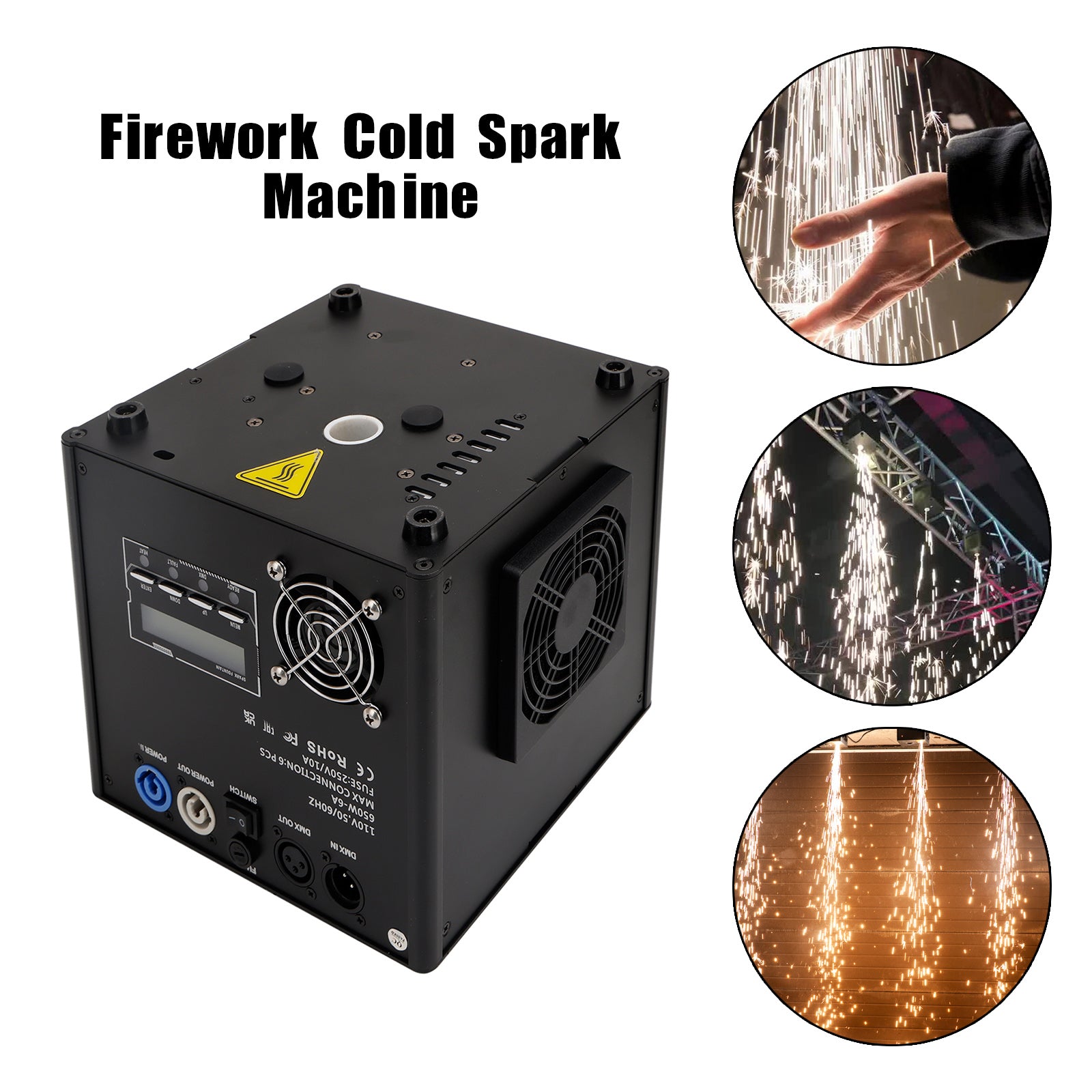700W Cold Spark Firework Machine – DMX Stage Effect for Party, Wedding, Event Downward Spray