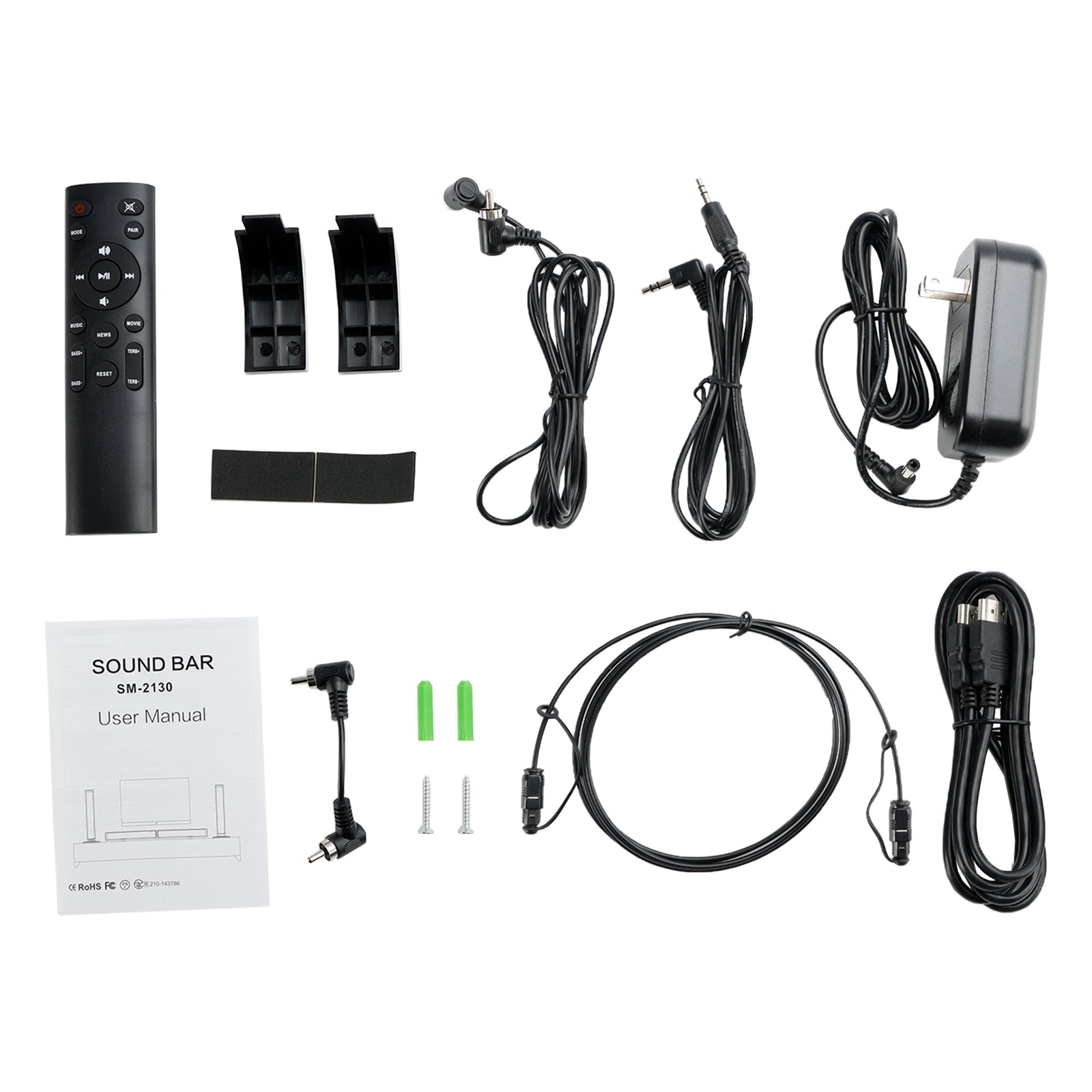 Vtopteng Home Detachable Surround Sound Bar Bluetooth 2 Speaker in 1