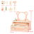 Kids Vanity Set with Storage Drawer Little Girls' Makeup Table with Mirror Toddler Pretend Play Vanity Desk with 8 Makeup Accessories Princess Vanity for 3+ Years Old Kids
