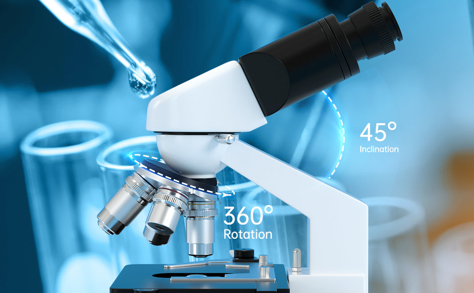 Binocular Compound Microscope For Adults Students 40X-2500X Magnification