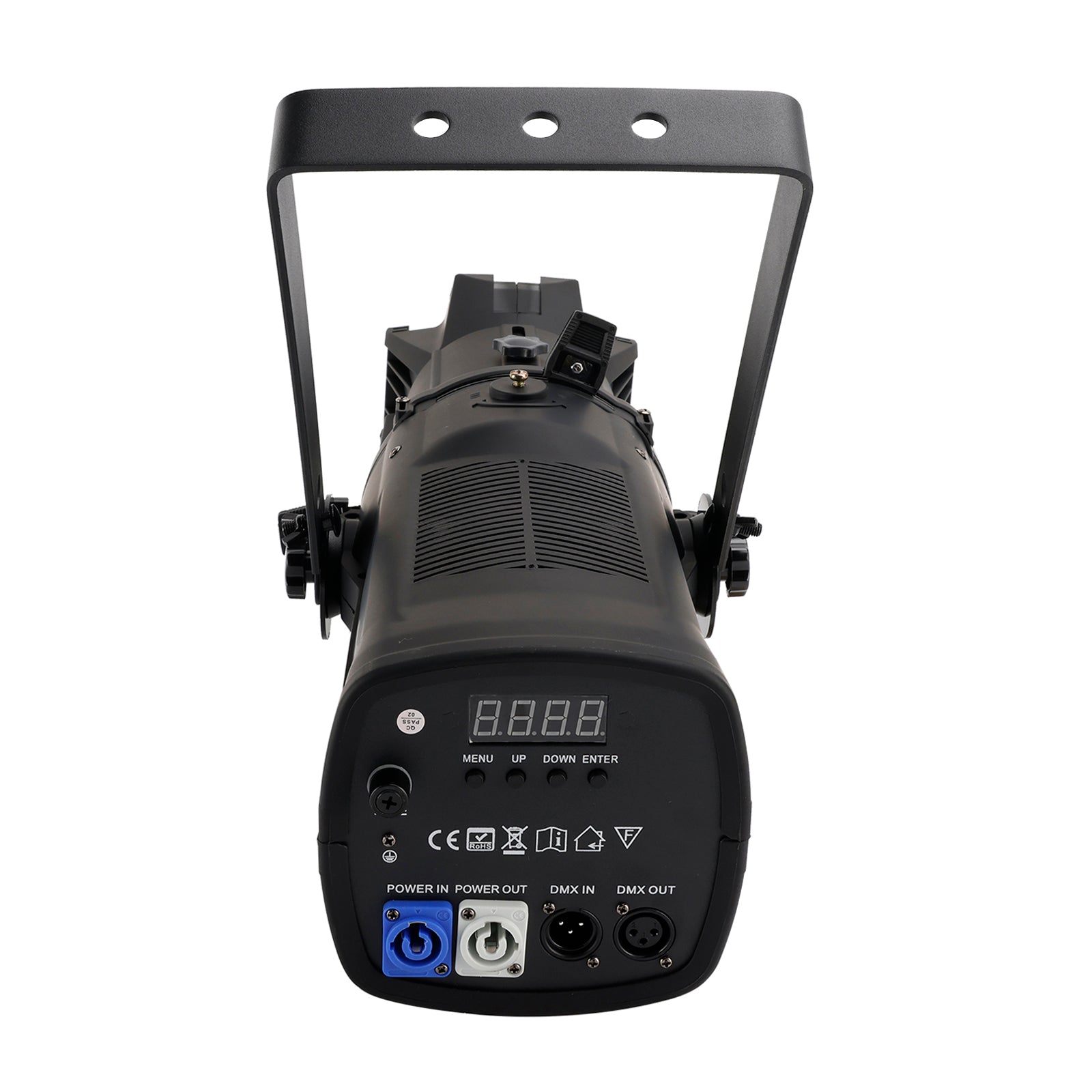 250W COB LED Profile Spotlight, RGBW 4-in-1, High CRI>95 with 15-60° Manual Zoom, DMX Stage Light