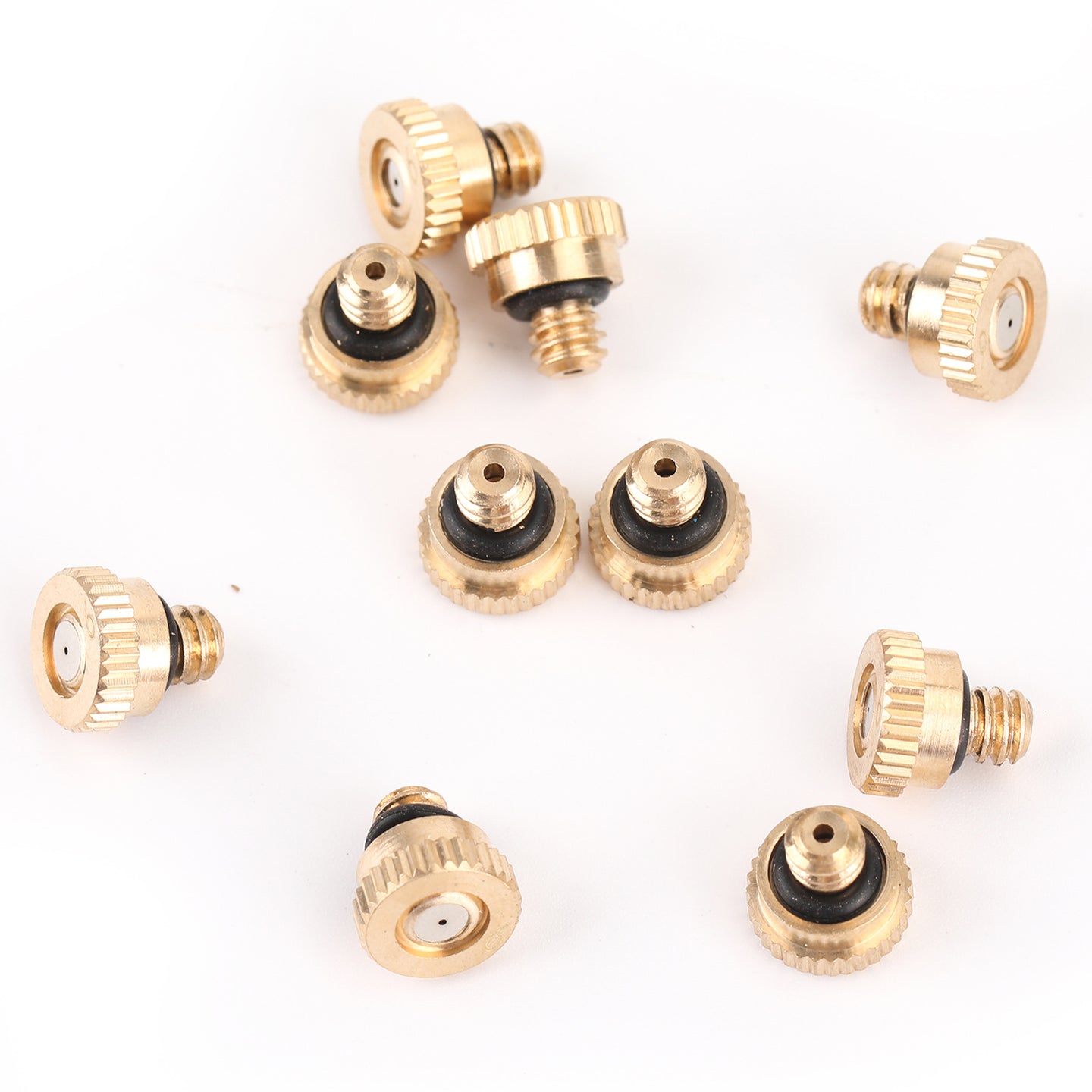 Areyourshop 20X Brass Misting Nozzles Water Mister Sprinkle For Cooling System 0.024" 10/24