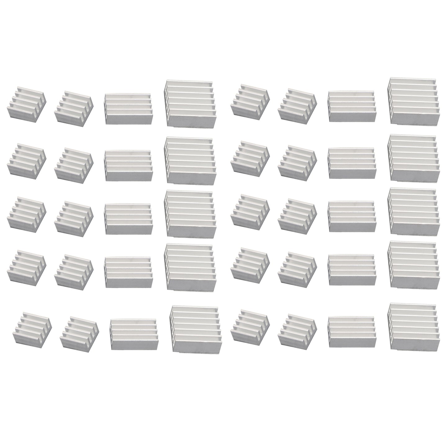 Aluminum Heatsink Radiator Cooler Kit with Sticker 40PCS Raspberry Pi 4B Model B