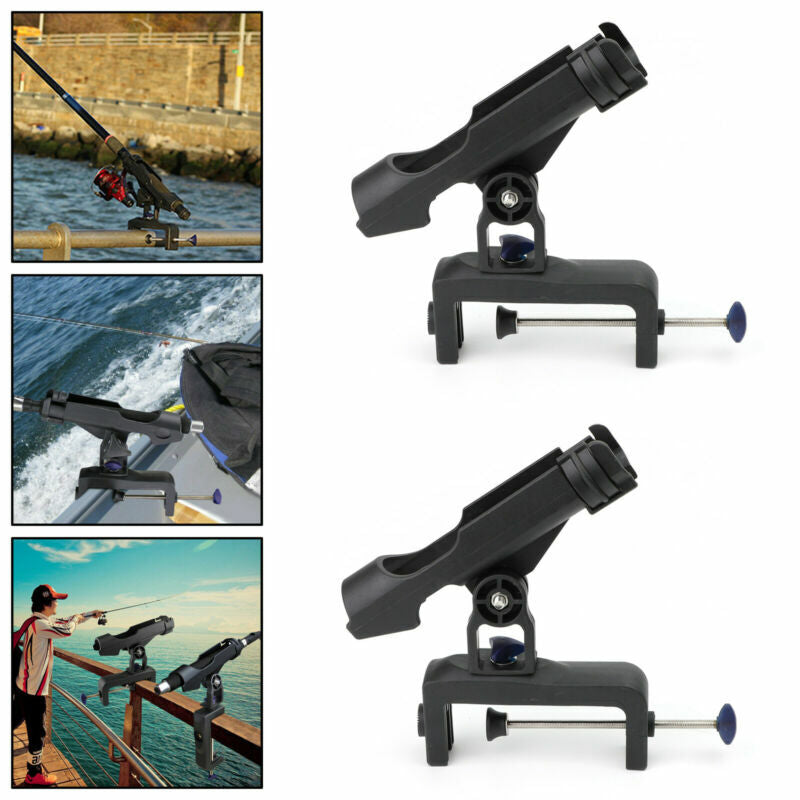 Für Adjustable Boat Pole Kayak B7 Rail 4.7inches 2PCS Angelrutenhalter Clamp-on