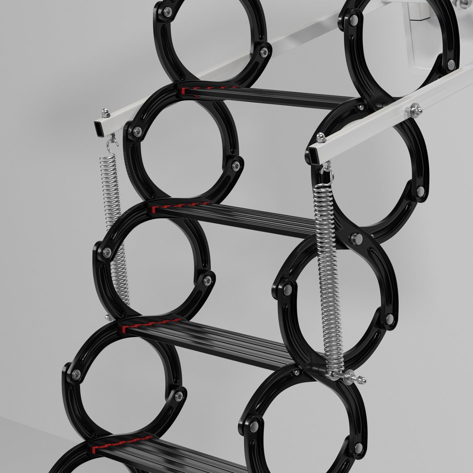 Electric Folding Attic Ladder, 13-Step for up to 11.8ft Ceilings, Fits 35" x 27.5" Opening, 500 lbs Capacity (Black)
