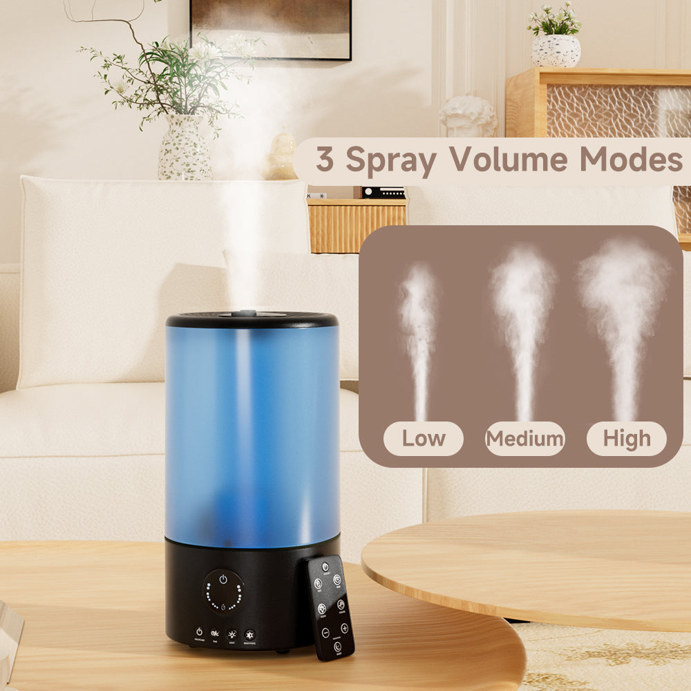 Humidifiers for Bedroom, 3.2L Cool Mist Humidifier-Quiet Ultrasonic Humidifier