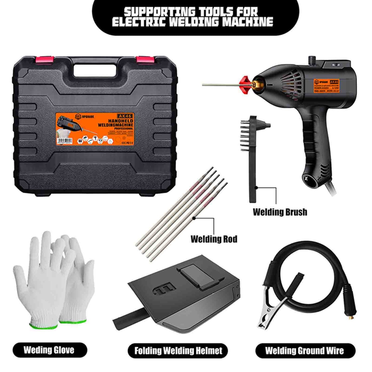 Handheld 110V Arc Electric Welder Digital Intelligent Welding Machine Kit 2700W
