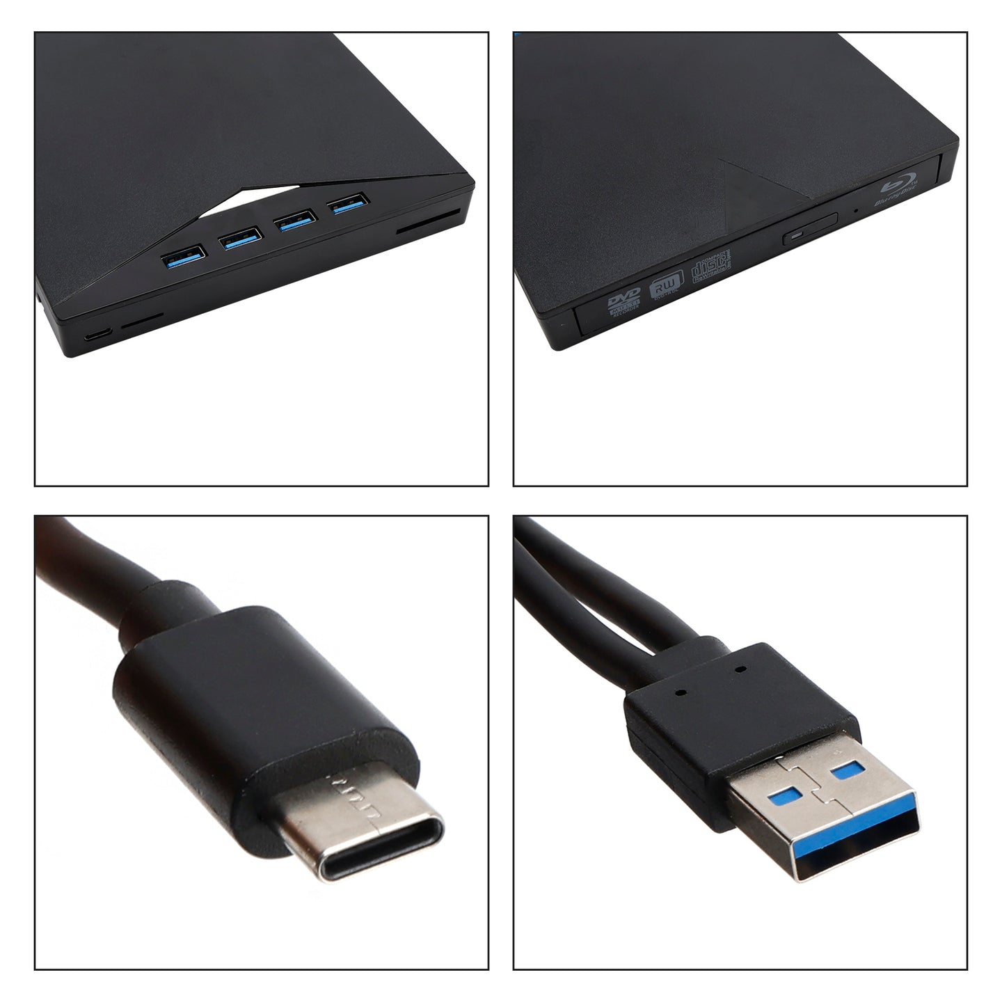 7 IN 1 BD Burner External USB 3.0 Player DVD CD 3D Recorder Drive Movie Player