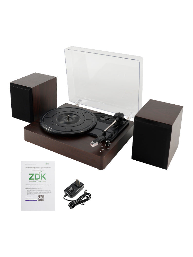 Bluetooth Vintage Record Player with Speakers, 3-Speed Turntable Vinyl Player for Home Use