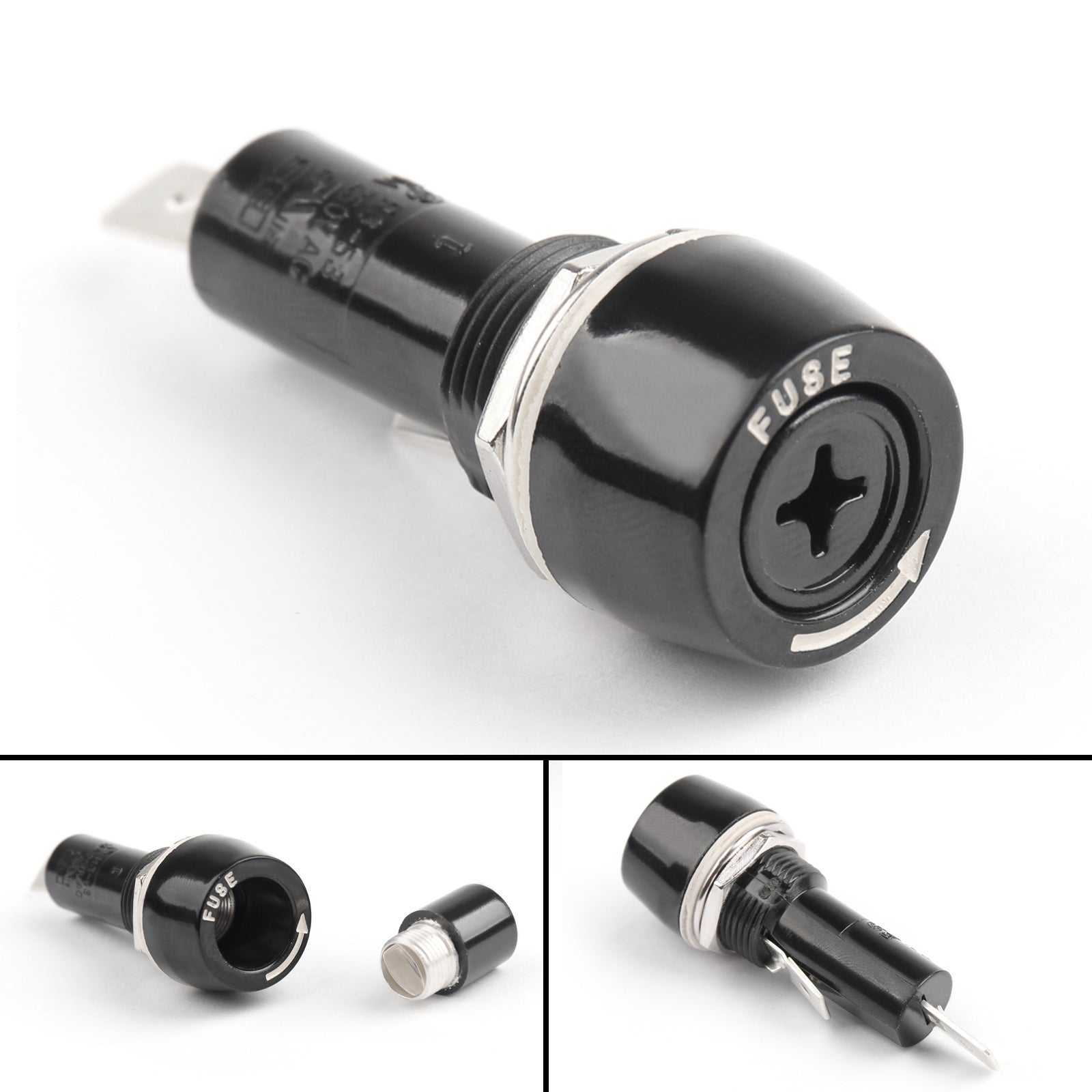 4PCS SCI R3-53AA Panel Mount Chassis Fuse Holder For 6x30mm Glass Fuses 15A 250V