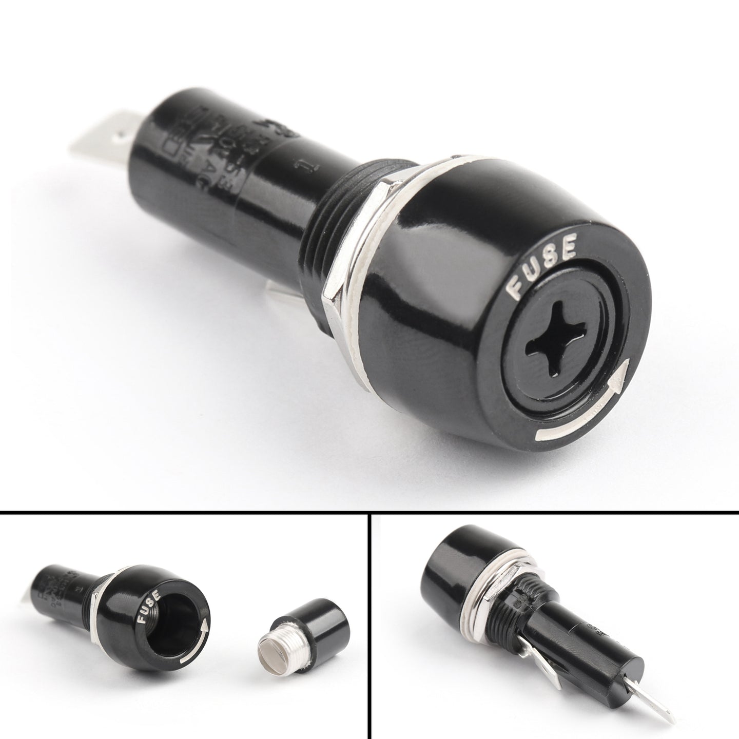4PCS SCI R3-53AA Panel Mount Chassis Fuse Holder For 6x30mm Glass Fuses 15A 250V
