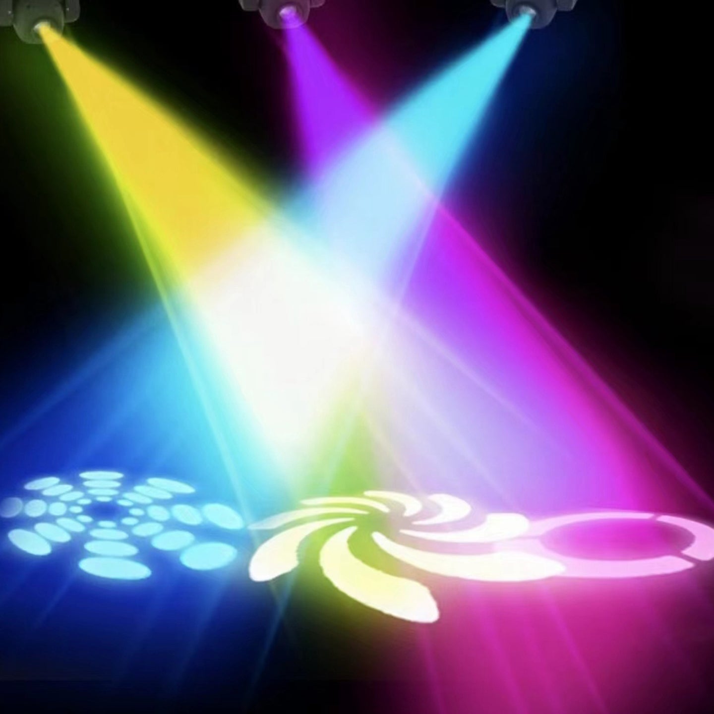 100W LED Moving Head Spot Light with Gobo & Color Wheels (7+7), DMX 10/12CH for DJ Stage Lighting