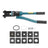 16 Ton Hydraulic Cable Lug Crimper Tool with Improved Black Dies – Battery Wire Terminal Crimping Kit
