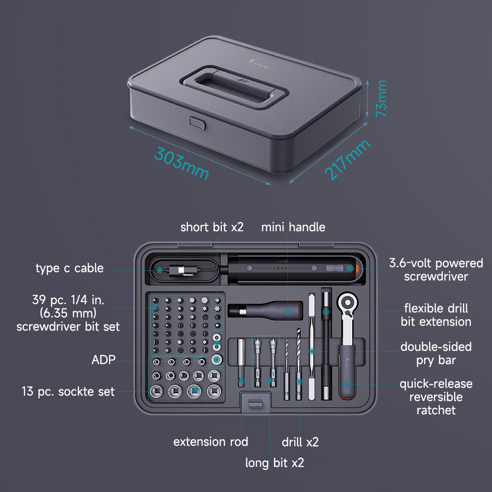 Multifunctional Home & Auto & Woodworkers Repair Tool Kit, Boxs-ABCDI