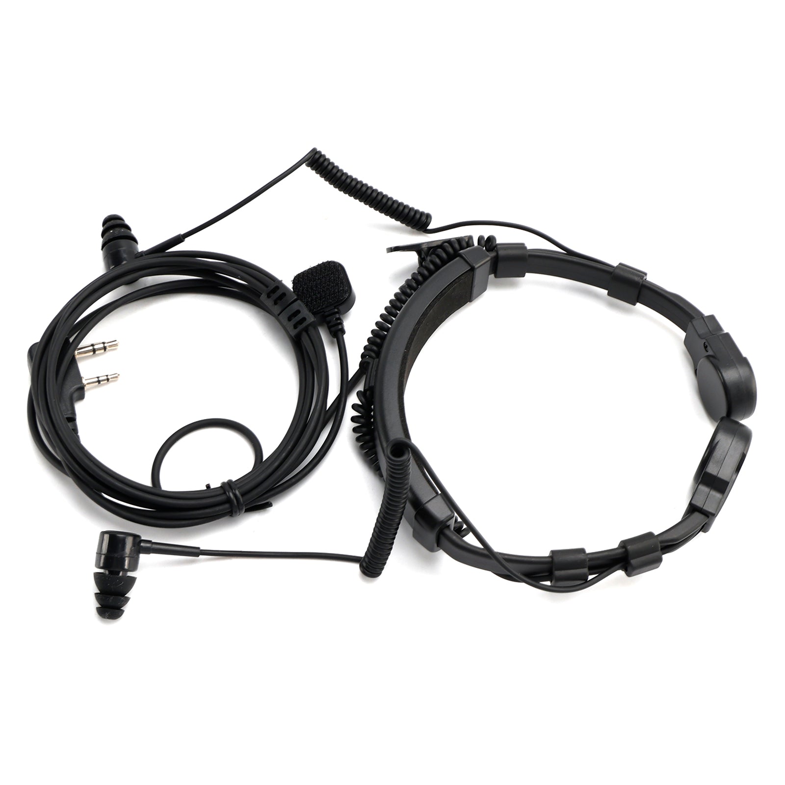 K-Head Binaural Mic Earpiece Headset for TK-208 TK-220 TH-D7 TH-F6Walkie Talkie